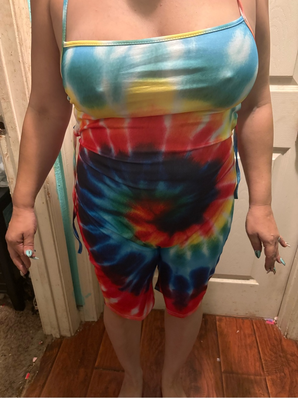 Tie-Dye Multicolor Women’s Stretch romper